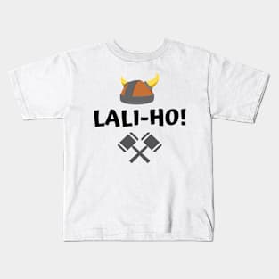 Rally Ho, Final Fantasy Classic Edition (Black Text) Kids T-Shirt